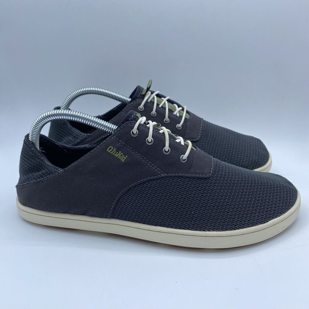 Olukai Nohea Moku Mens Shoes Size 8.5 BLUE Green Mesh Slip On Casual Sneakers